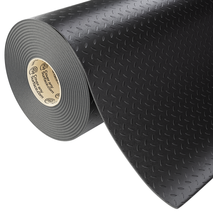 Checker Plate Anti-Slip Rubber Flooring Roll 5mm Thick