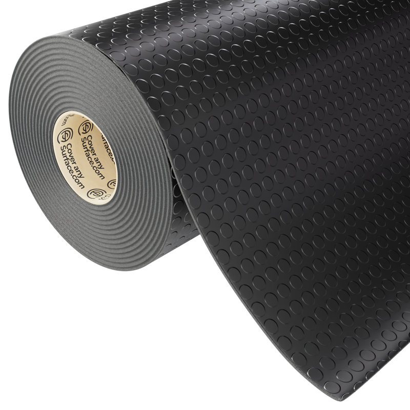 Coin Pattern Anti-Slip Rubber Flooring Roll 5mm Thick