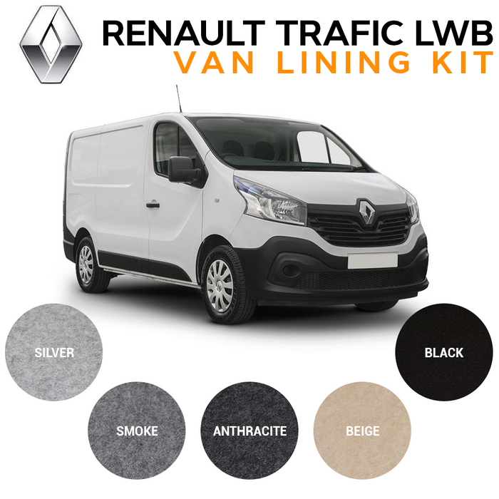 Renault Trafic LWB Van Carpet Lining Bundle Kit
