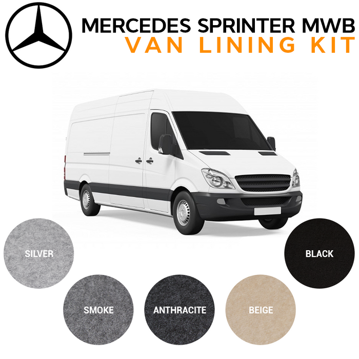 Mercedes Sprinter MWB Van Carpet Lining Bundle Kit