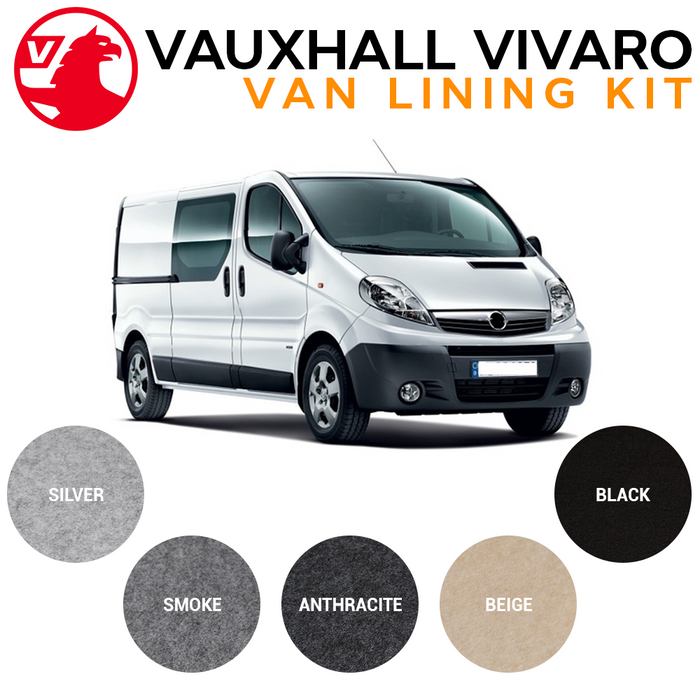 Vauxhall Vivaro SWB Van Carpet Lining Bundle Kit
