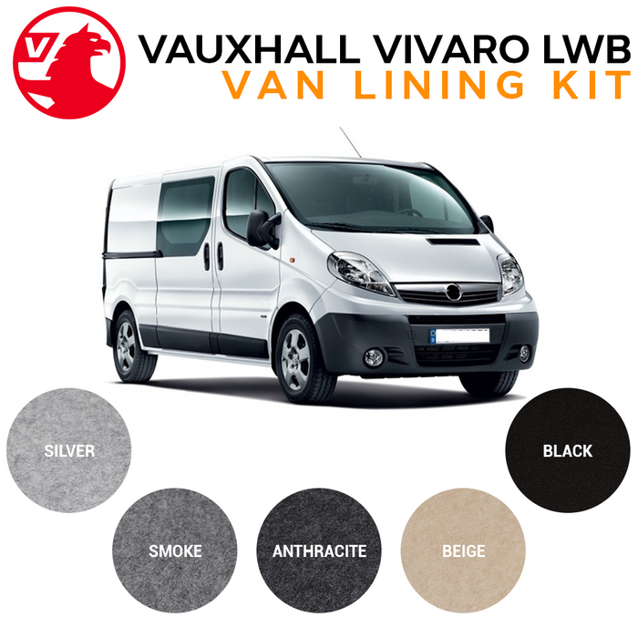 Vauxhall Vivaro LWB Van Carpet Lining Bundle Kit